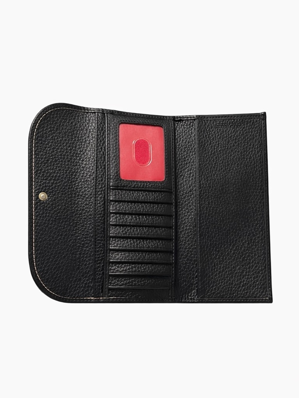 Dooney & Bourke Lucca Wallet Black Pebbled Leather Snap Zip EUC - Picture 3 of 5